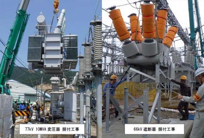 変電設備の工事